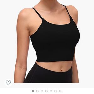 Black workout bra top - fits size 2-10